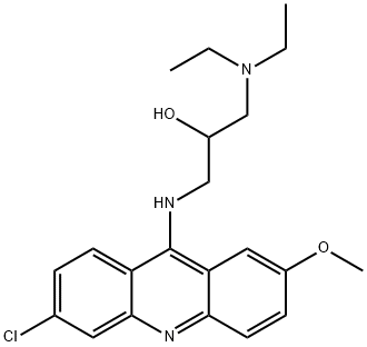 1-[(6-chloro-2-methoxyacridin-9-yl)amino]-3-(diethylamino)propan-2-ol  구조식 이미지