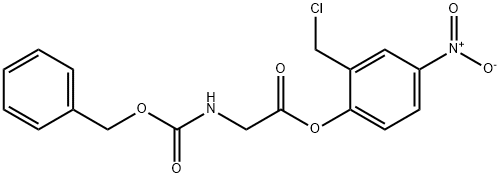 2-chloromethyl-4-nitrophenyl(N-carbobenzoxy)glycinate Structure