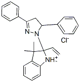 3H-Indolium, 2-2-(4,5-dihydro-3,5-diphenyl-1H-pyrazol-1-yl)ethenyl-1,3,3-trimethyl-, chloride Structure