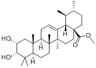 2,3-DIHYDROXY-(2ALPHA,3ALPHA)-URS-12-EN-28-OIC ACID METHYL ESTER Structure