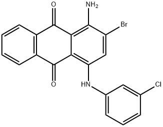 1-amino-2-bromo-4-(3-chloroanilino)anthraquinone Structure
