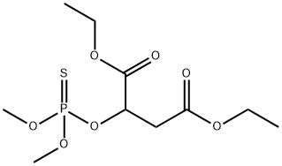 2-[(Dimethoxyphosphinothioyl)oxy]succinic acid diethyl ester Structure