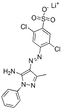 lithium 4-[(5-amino-3-methyl-1-phenyl-1H-pyrazol-4-yl)azo]-2,5-dichlorobenzenesulphonate Structure