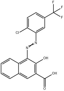 4-[[2-chloro-5-(trifluoromethyl)phenyl]azo]-3-hydroxy-2-naphthoic acid 구조식 이미지