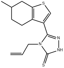 4-ALLYL-5-(6-METHYL-4,5,6,7-TETRAHYDRO-1-BENZOTHIEN-3-YL)-4H-1,2,4-TRIAZOLE-3-THIOL Structure