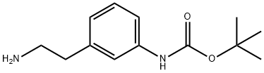 [3-(2-아미노-에틸)-페닐]-탄소산TERT-BUTYL에스테르 구조식 이미지