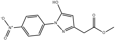 methyl [5-hydroxy-1-(4-nitrophenyl)-1H-pyrazol-3-yl]acetate Structure