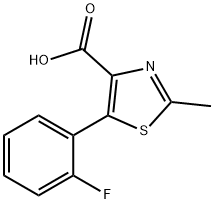 5-(2-플루오로-페닐)-2-메틸-티아졸-4-카르복실산 구조식 이미지