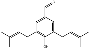 3,5-Diprenyl-4-hydroxybenzaldehyde 구조식 이미지