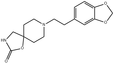 8-[3,4-(Methylenebisoxy)phenethyl]-1-oxa-3,8-diazaspiro[4.5]decan-2-one 구조식 이미지