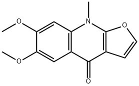 6,7-Dimethoxy-9-methylfuro[2,3-b]quinolin-4(9H)-one 구조식 이미지