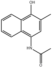 N-(4-hydroxy-3-methyl-1-naphthyl)acetamide  Structure