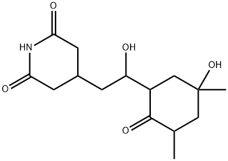 2,6-Piperidinedione, 4-(2-hydroxy-2-(5-hydroxy-3,5-dimethyl-2-oxocyclo hexyl)ethyl)- Structure