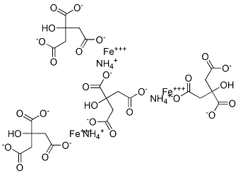 triammonium triiron tetracitrate Structure