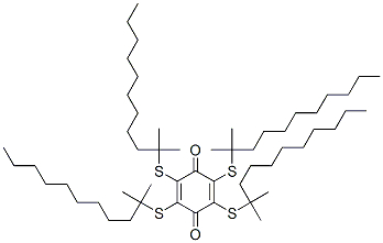 tetrakis(tert-dodecylthio)-p-benzoquinone 구조식 이미지