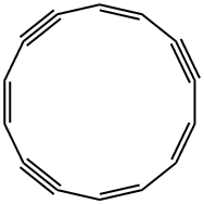 1,3,7,11-Cyclotetradecatetrene-5,9,13-triyne Structure