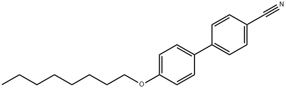 4'-(옥틸옥시)-4-바이페닐카르보나이트릴 구조식 이미지