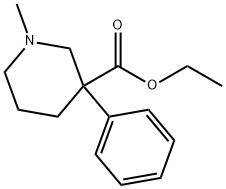 에틸1-메틸-3-페닐피페리딘-3-카르복실레이트 구조식 이미지