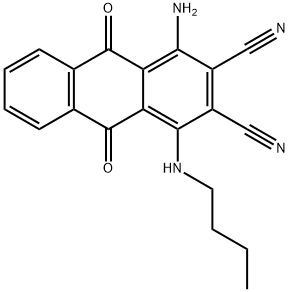 1-amino-4-(butylamino)-9,10-dihydro-9,10-dioxoanthracene-2,3-dicarbonitrile Structure