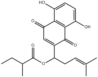 (2-METHYL-N-BUTYRYL)SHIKONIN Structure
