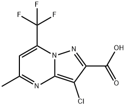 3-chloro-5-methyl-7-(trifluoromethyl)pyrazolo[1,5-a]pyrimidine-2-carboxylic acid(SALTDATA: FREE) 구조식 이미지