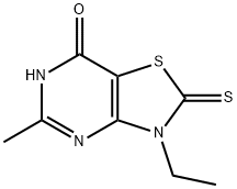 Thiazolo[4,5-d]pyrimidin-7(4H)-one, 3-ethyl-2,3-dihydro-5-methyl-2-thioxo- (9CI) Structure