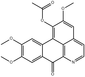 1-아세톡시-2,9,10-트리메톡시-7H-디벤조[de,g]퀴놀린-7-온 구조식 이미지