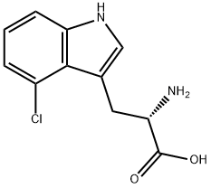 (S)-2-AMINO-3-(4-CHLORO-1H-INDOL-3-YL)-PROPIONIC ACID Structure