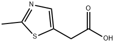 (2-메틸-1,3-티아졸-5-일)아세트산 구조식 이미지