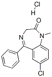 7-chloro-1,3-dihydro-1-methyl-5-phenyl-2H-benzo-1,4-diazepin-2-one monohydrochloride Structure