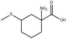 Cyclohexanecarboxylic acid, 1-amino-3-(methylthio)- (9CI) Structure