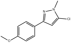 5-CHLORO-3-(4-METHOXYPHENYL)-1-METHYL-1H-PYRAZOLE 구조식 이미지