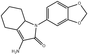 3-amino-1-(1,3-benzodioxol-5-yl)-1,4,5,6,7,7a-hexahydro-2H-indol-2-one Structure