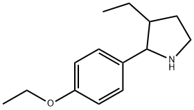 Pyrrolidine, 2-(4-ethoxyphenyl)-3-ethyl- (9CI) Structure