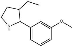 Pyrrolidine, 3-ethyl-2-(3-methoxyphenyl)- (9CI) Structure