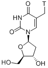 티미딘,[METHYL-3H] 구조식 이미지