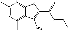 에틸3-아미노-4,6-디메틸티에노[2,3-B]피리딘-2-카르복실레이트 구조식 이미지