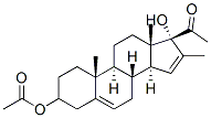 3,17-Dihydroxy-16-methylpregna-5,15-diene-20-one 3-acetate 구조식 이미지