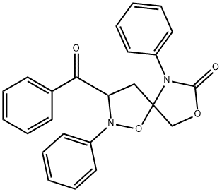 3-Benzoyl-2,6-diphenyl-1,8-dioxa-2,6-diazaspiro[4.4]nonan-7-one 구조식 이미지