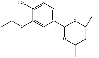 2-ethoxy-4-(4,4,6-trimethyl-1,3-dioxan-2-yl)phenol 구조식 이미지