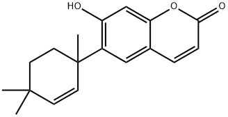 7-Hydroxy-6-(1,4,4-trimethyl-2-cyclohexen-1-yl)-2H-1-benzopyran-2-one 구조식 이미지