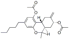 (6aR,8R,10aR)-6a,7,8,9,10,10a-Hexahydro-6,6-dimethyl-9-methylene-3-pentyl-6H-dibenzo[b,d]pyran-1,8-diol diacetate 구조식 이미지