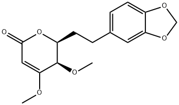 (5R)-6α-[2-(1,3-Benzodioxol-5-yl)ethyl]-5,6-dihydro-4,5α-dimethoxy-2H-pyran-2-one 구조식 이미지