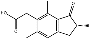 (2R)-2,3-Dihydro-2,4,6-trimethyl-3-oxo-1H-indene-5-acetic acid Structure