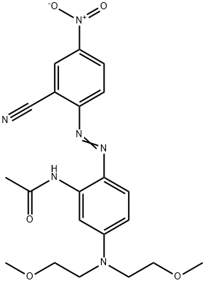 N-[5-[bis(2-methoxyethyl)amino]-2-[(2-cyano-4-nitrophenyl)azo]phenyl]acetamide Structure