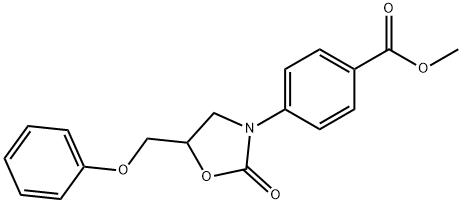 메틸p-(2-옥소-5-페녹시메틸-3-옥사졸리디닐)벤조에이트 구조식 이미지