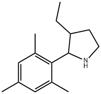 Pyrrolidine, 3-ethyl-2-(2,4,6-trimethylphenyl)- (9CI) Structure