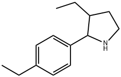 Pyrrolidine, 3-ethyl-2-(4-ethylphenyl)- (9CI) Structure