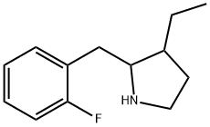 Pyrrolidine, 3-ethyl-2-[(2-fluorophenyl)methyl]- (9CI) Structure