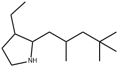 Pyrrolidine, 3-ethyl-2-(2,4,4-trimethylpentyl)- (9CI) Structure